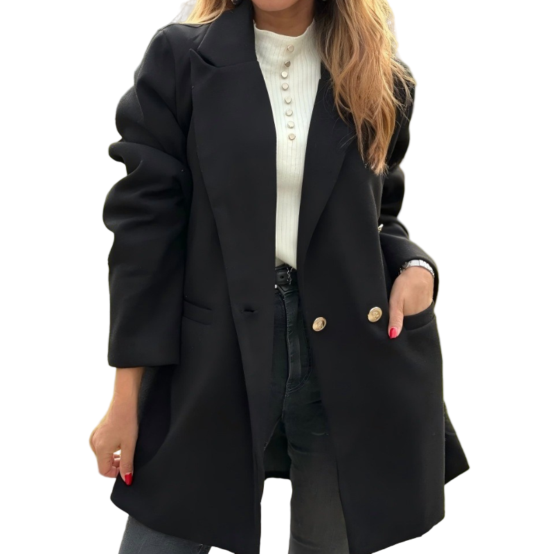 Rosgrove | Women - Oversized Blazer Coat - Double-Breasted Style