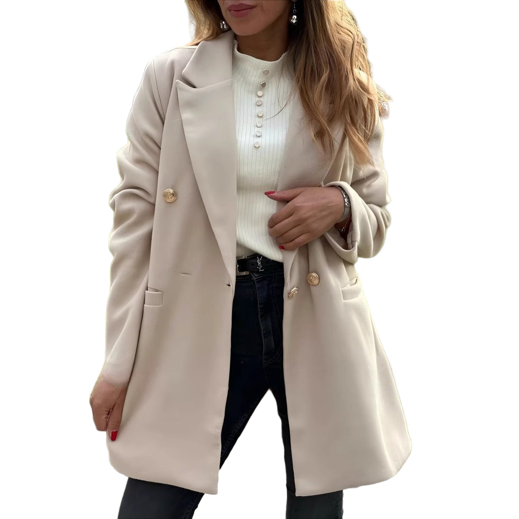 Rosgrove | Women - Oversized Blazer Coat - Double-Breasted Style