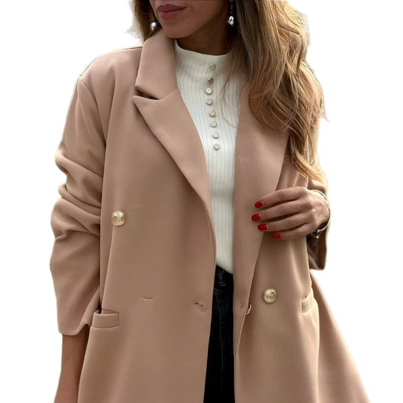 Rosgrove | Women - Oversized Blazer Coat - Double-Breasted Style