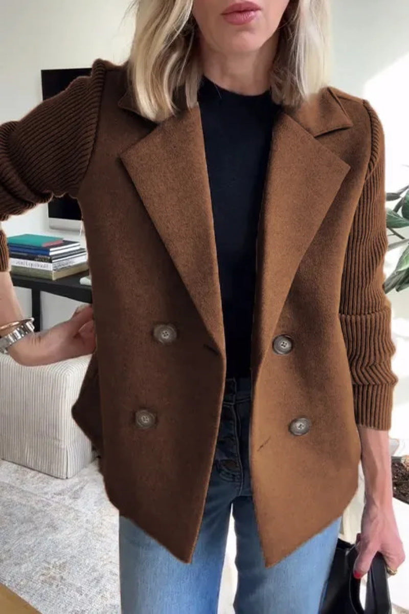 Rosgrove | Women - Puff Sleeves Blazer Jacket - Wool Blend