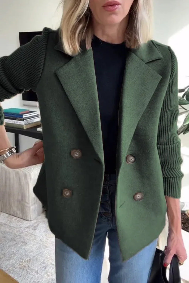 Rosgrove | Women - Puff Sleeves Blazer Jacket - Wool Blend