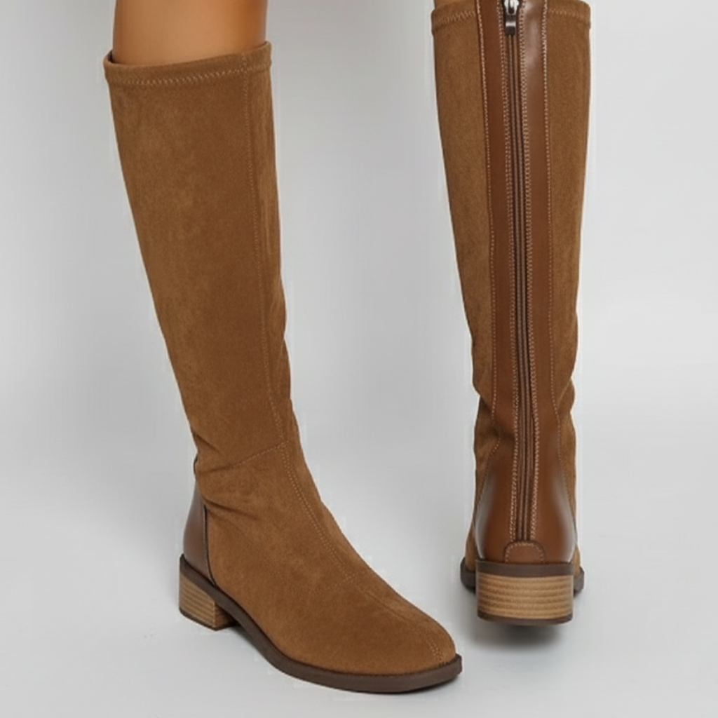 Rosgrove | Women - Classic Suede Knee-High Boots - Block Heel