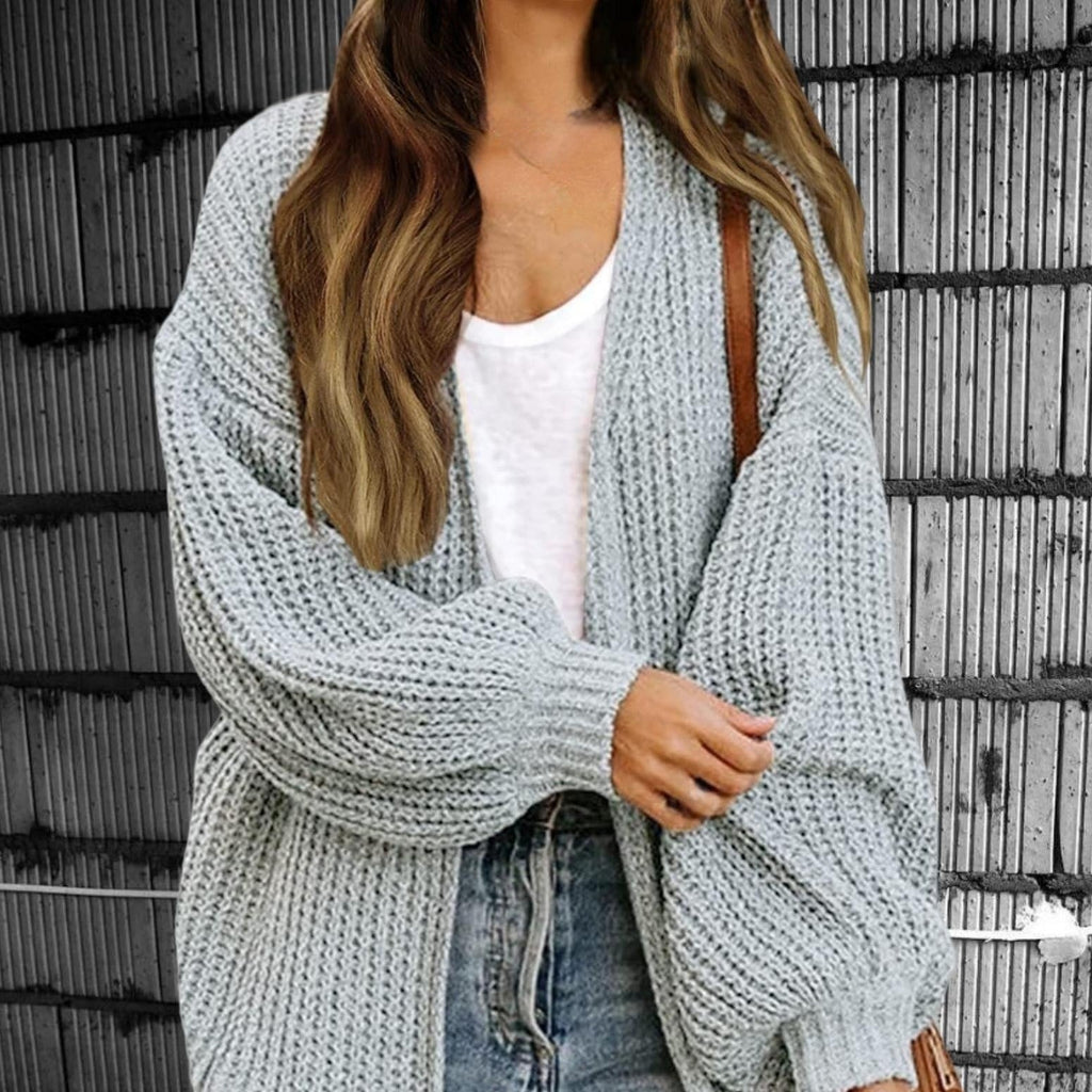 Rosgrove | Women - Chunky Knit Open Front Cardigan - Oversized Style