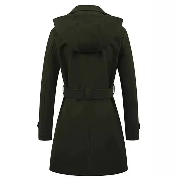 Rosgrove | Women - Tailored Fit Hooded Coat - Belted Waist