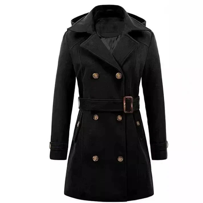 Rosgrove | Women - Tailored Fit Hooded Coat - Belted Waist