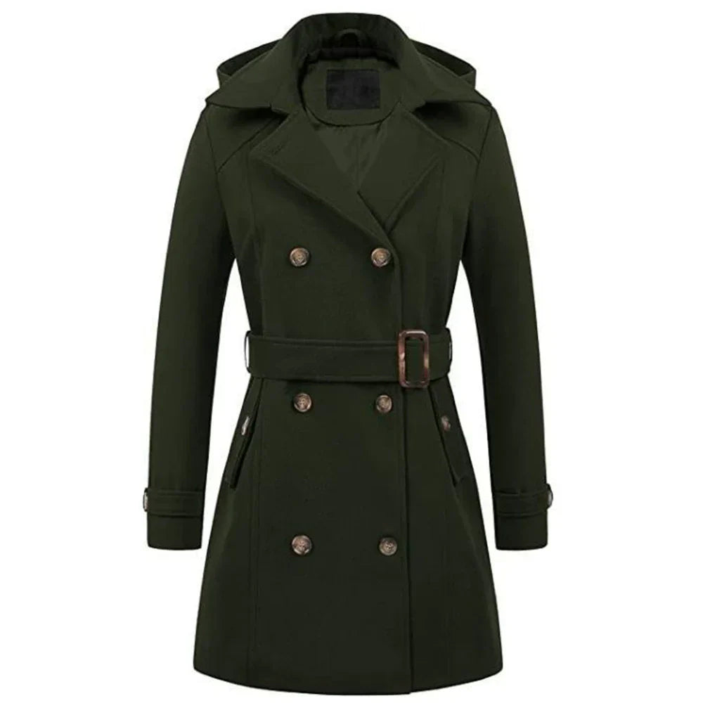 Rosgrove | Women - Tailored Fit Hooded Coat - Belted Waist