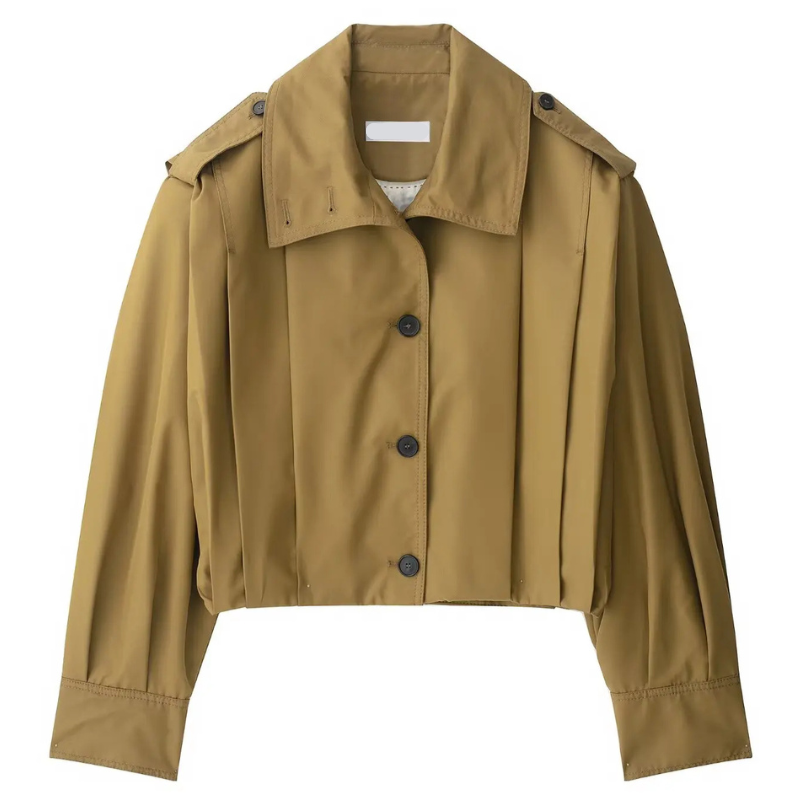 Rosgrove | Women - Relaxed Fit Cropped Jacket - Button Cuffs