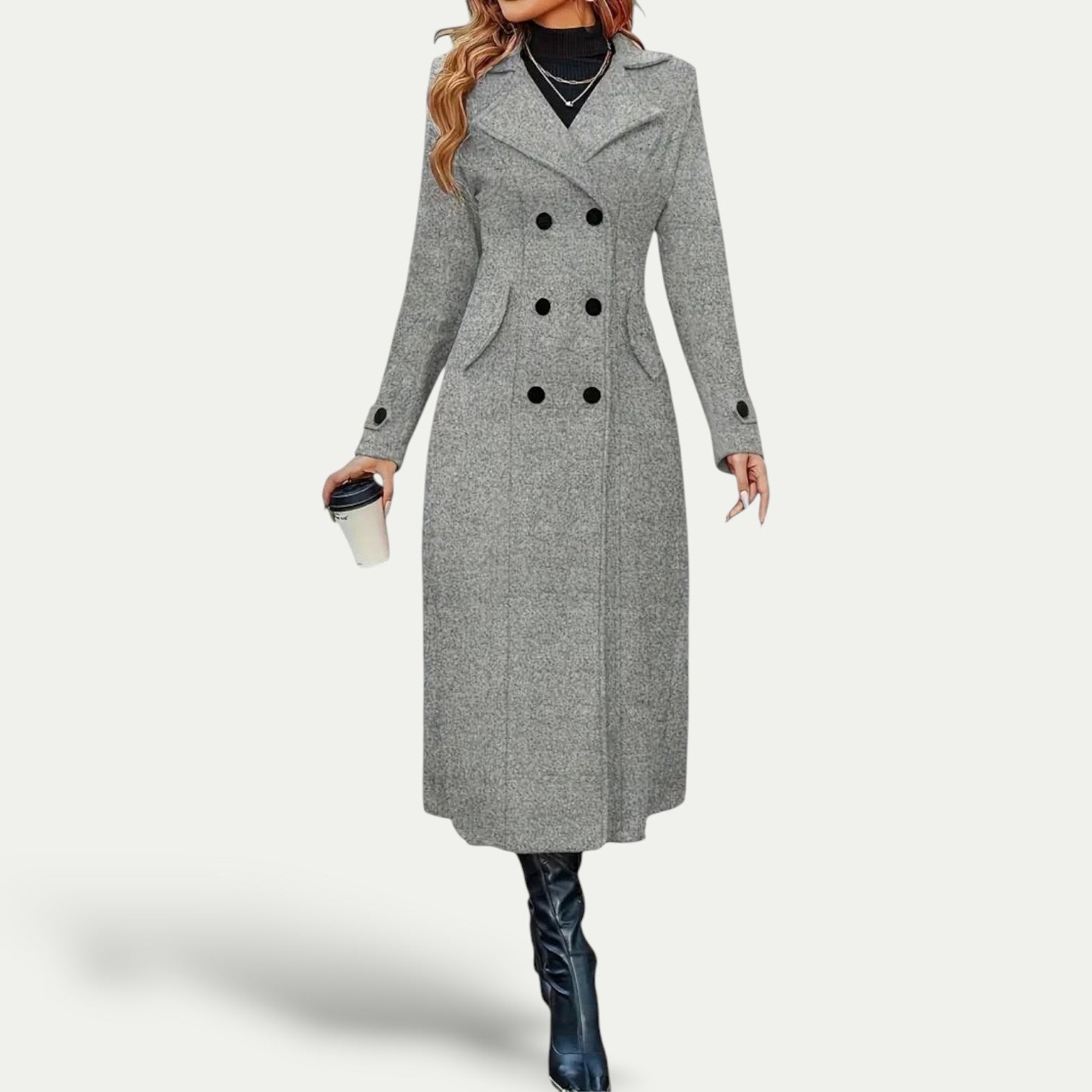 Rosgrove | Women - Longline Winter Coat - Double-Breasted