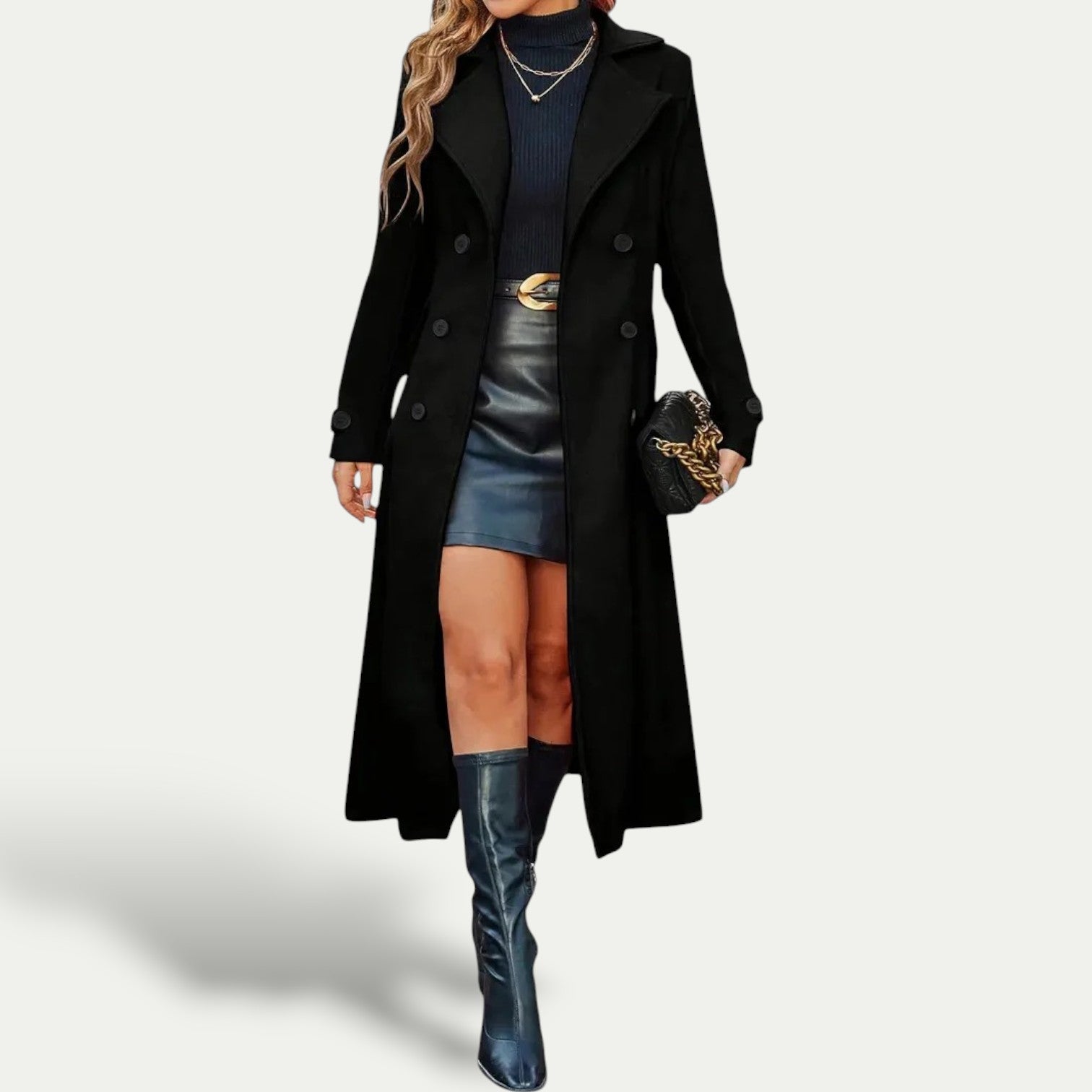 Rosgrove | Women - Longline Winter Coat - Double-Breasted