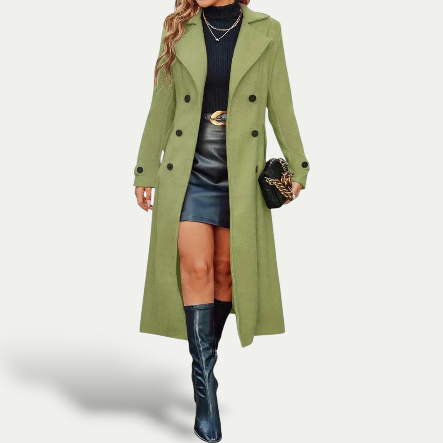 Rosgrove | Women - Longline Winter Coat - Double-Breasted