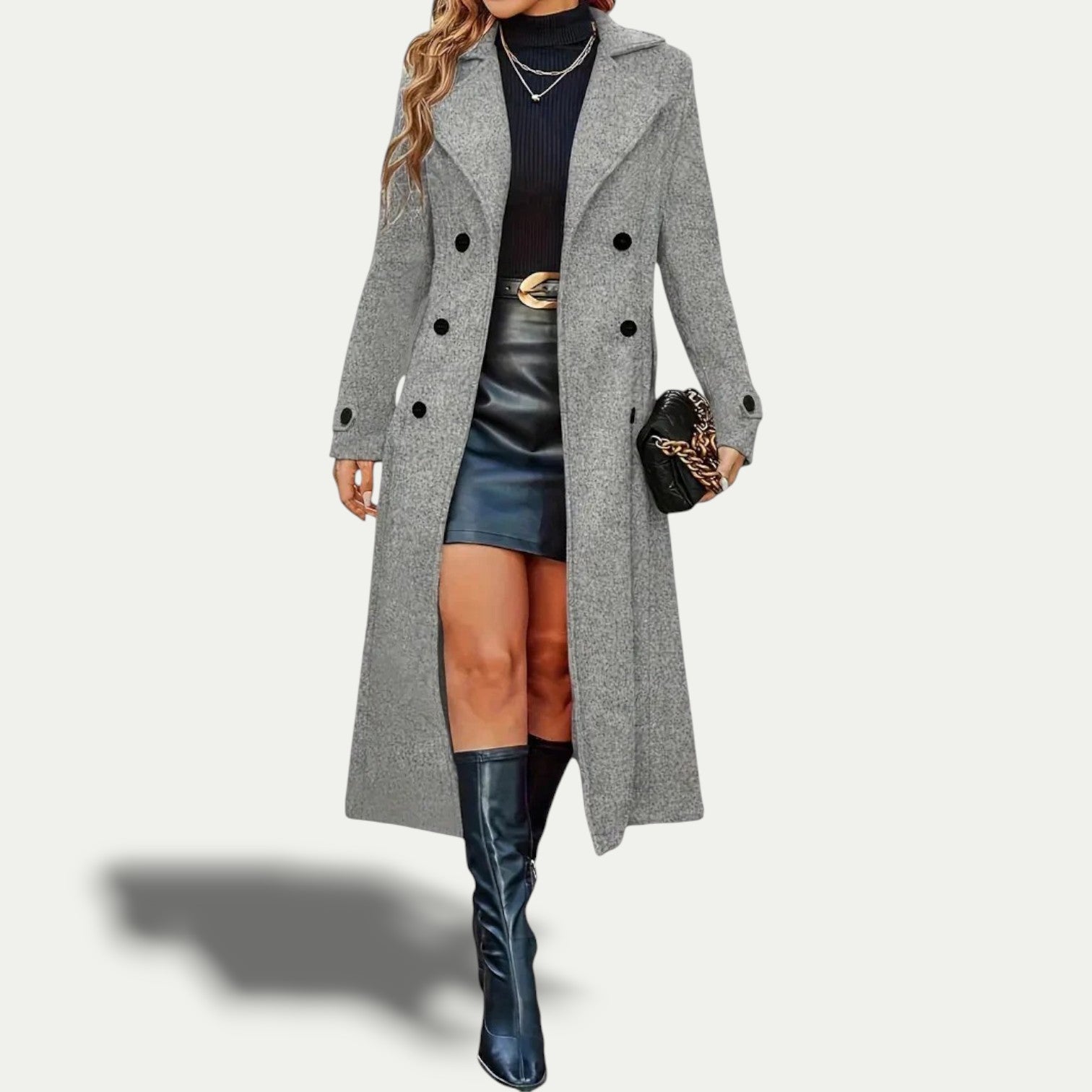 Rosgrove | Women - Longline Winter Coat - Double-Breasted