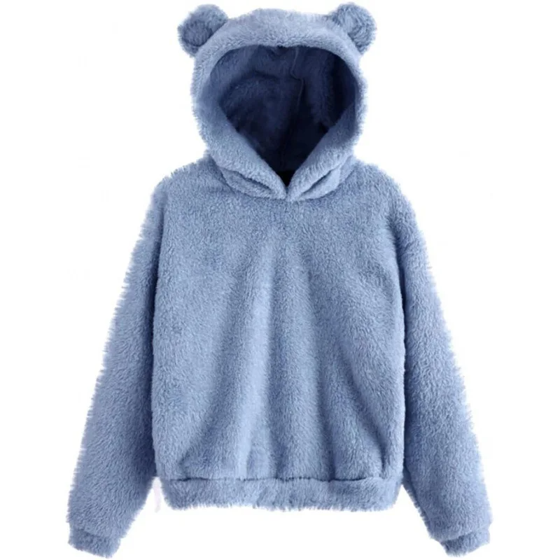Rosgrove | Women - Playful Ear Fleece Fabric Hoodie – Relaxed Fit