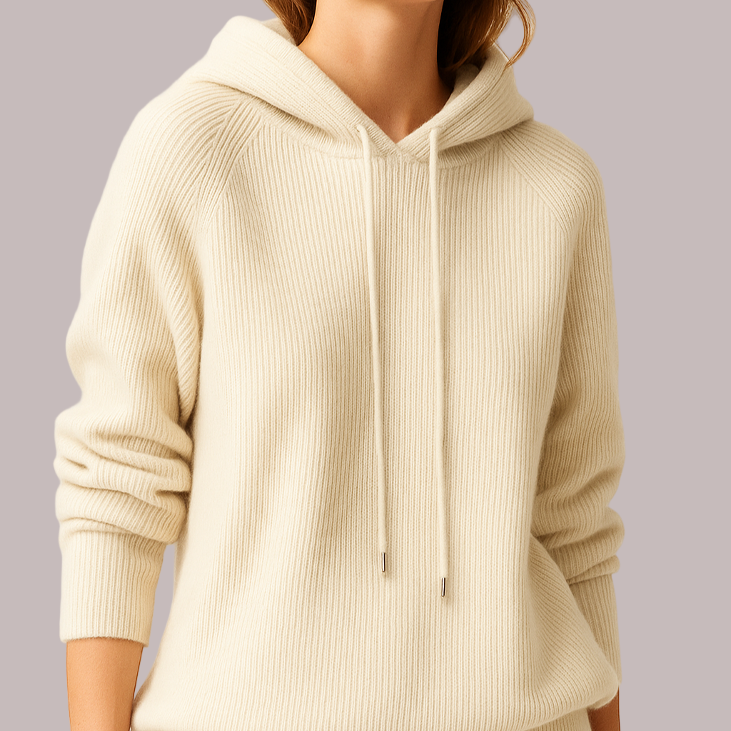 Rosgrove | Women - Relaxed Fit Hoodie - Ribbed Knit