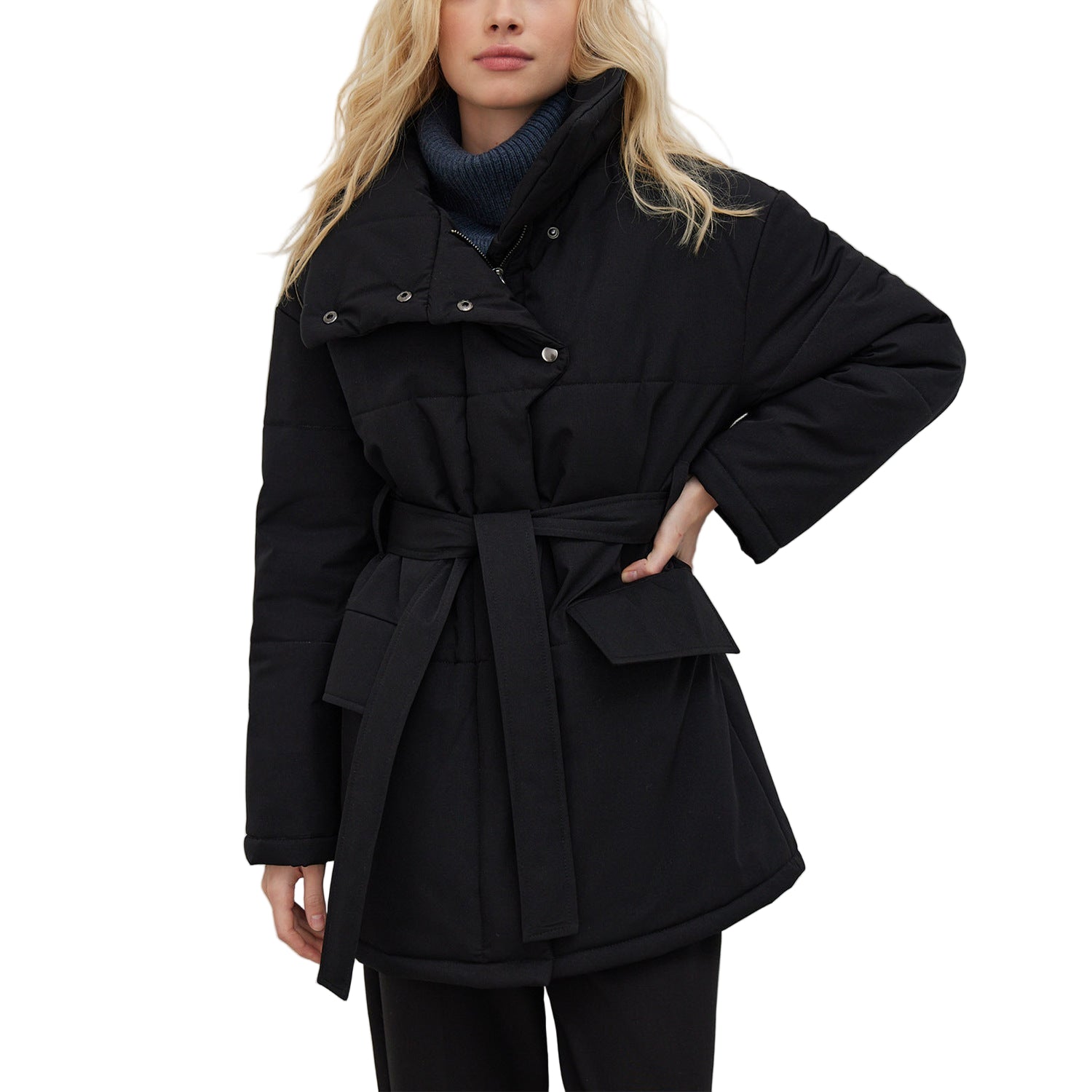Rosgrove | Women - Quilted Cotton Jacket - Oversized & Belted