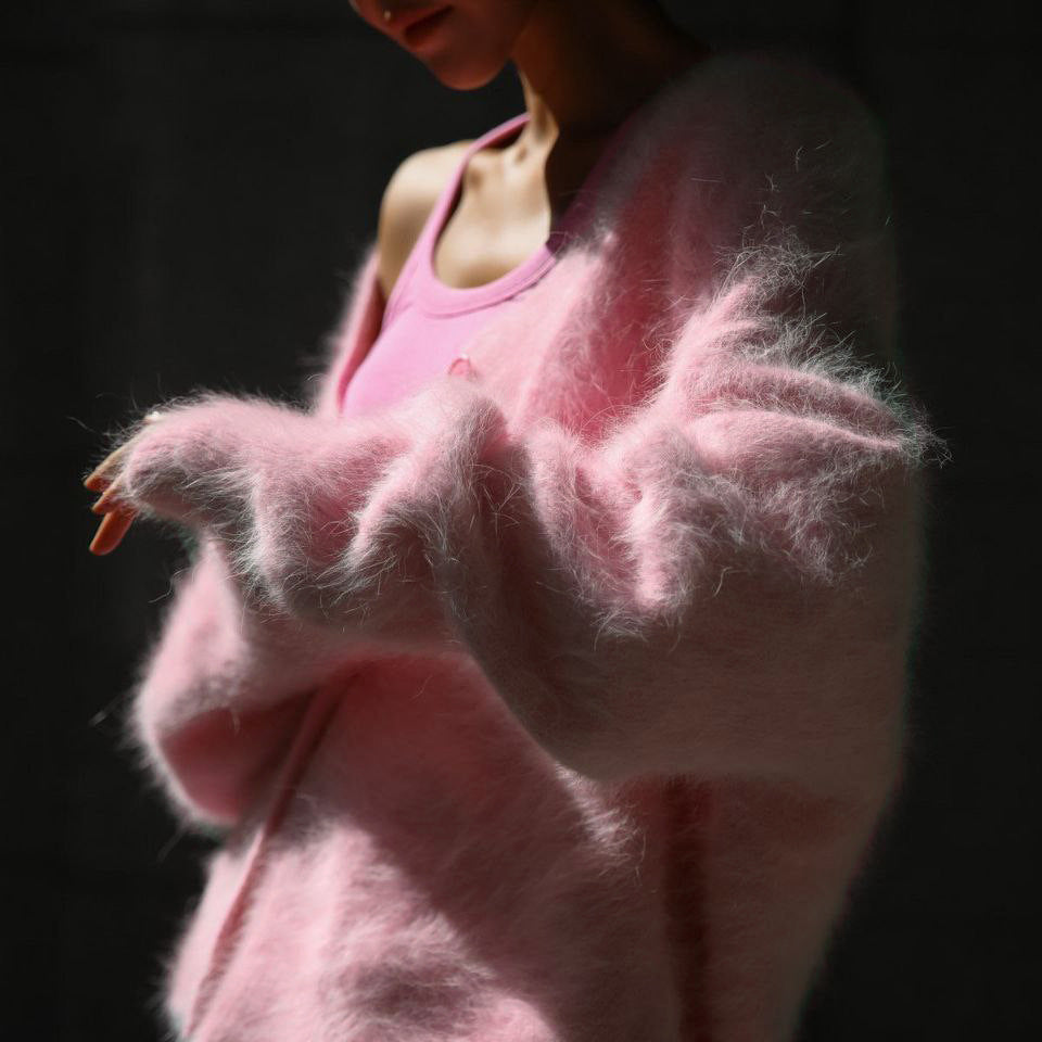 Rosgrove | Women - V-Neck Knitted Cardigan - Relaxed Fit