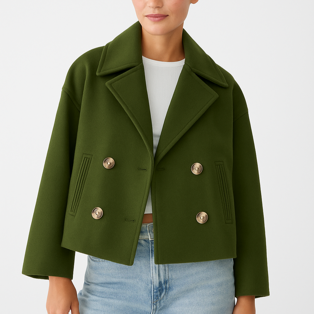 Rosgrove | Women - Cropped Fit Short Coat - Wide Lapels