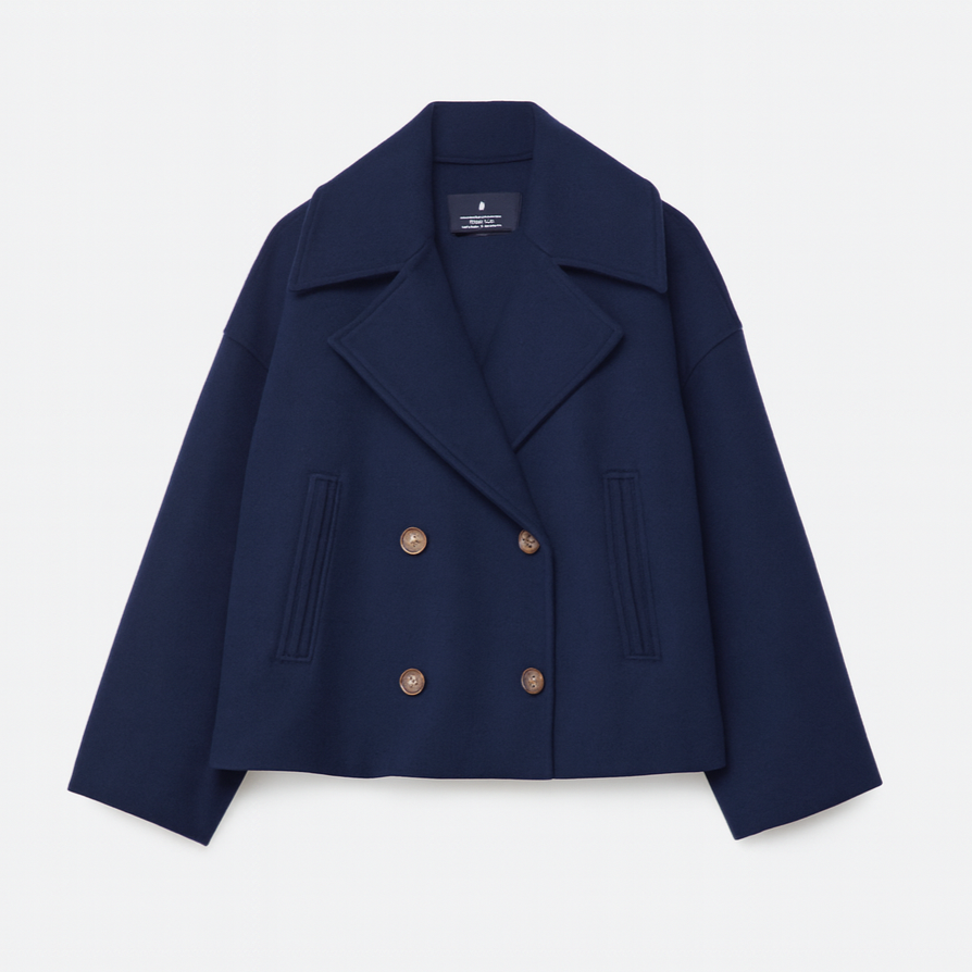 Rosgrove | Women - Cropped Fit Short Coat - Wide Lapels