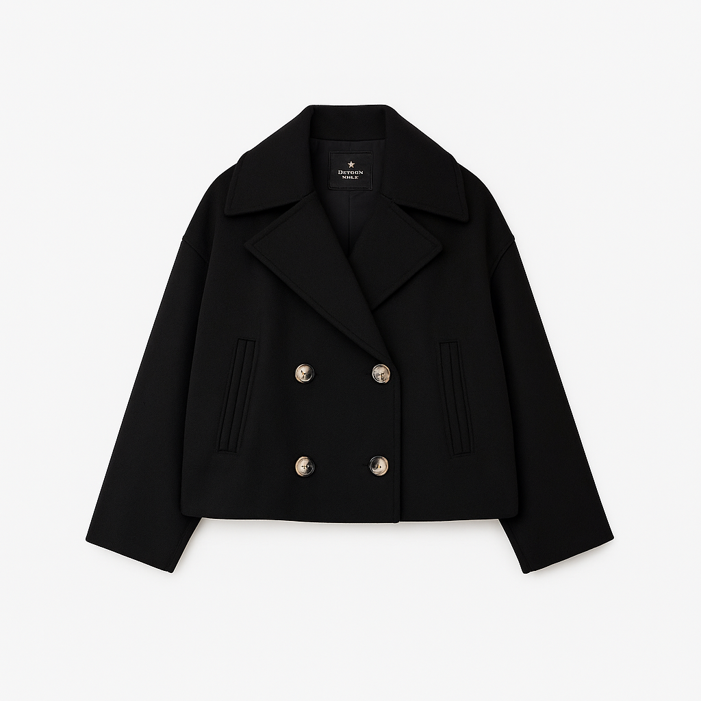 Rosgrove | Women - Cropped Fit Short Coat - Wide Lapels