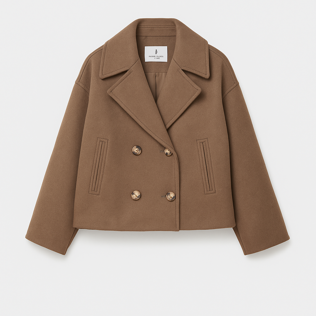 Rosgrove | Women - Cropped Fit Short Coat - Wide Lapels