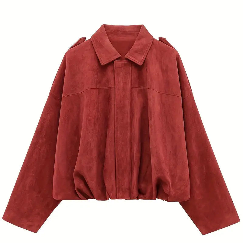 Rosgrove | Women - Oversized Short Jacket – Faux Suede