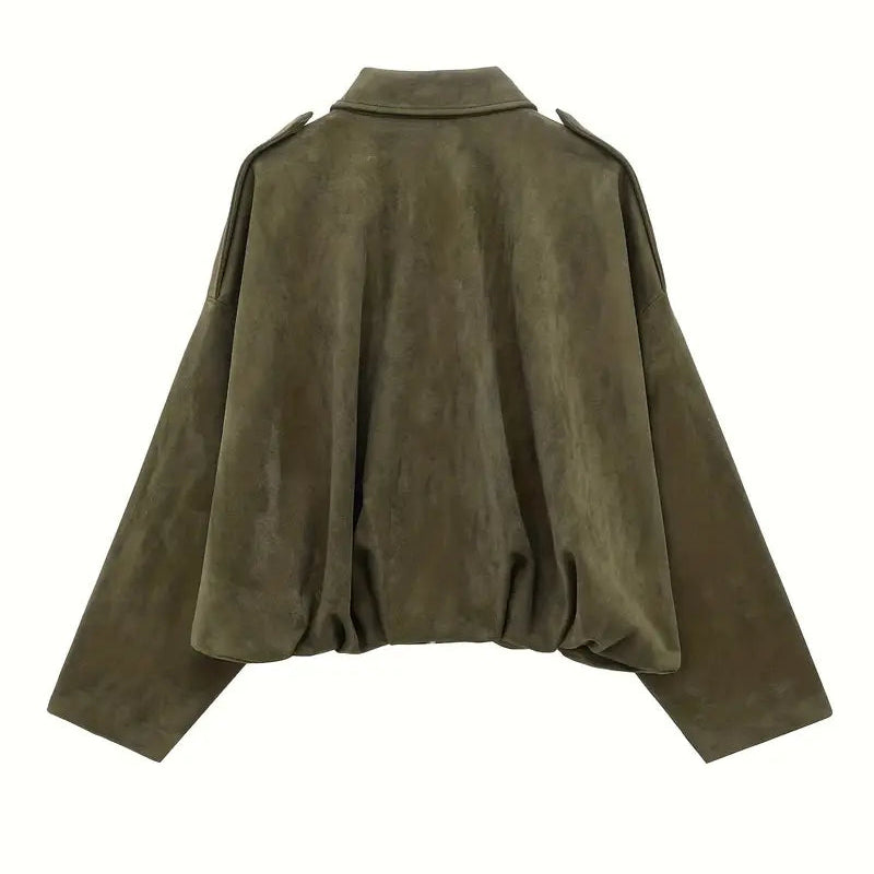 Rosgrove | Women - Oversized Short Jacket – Faux Suede