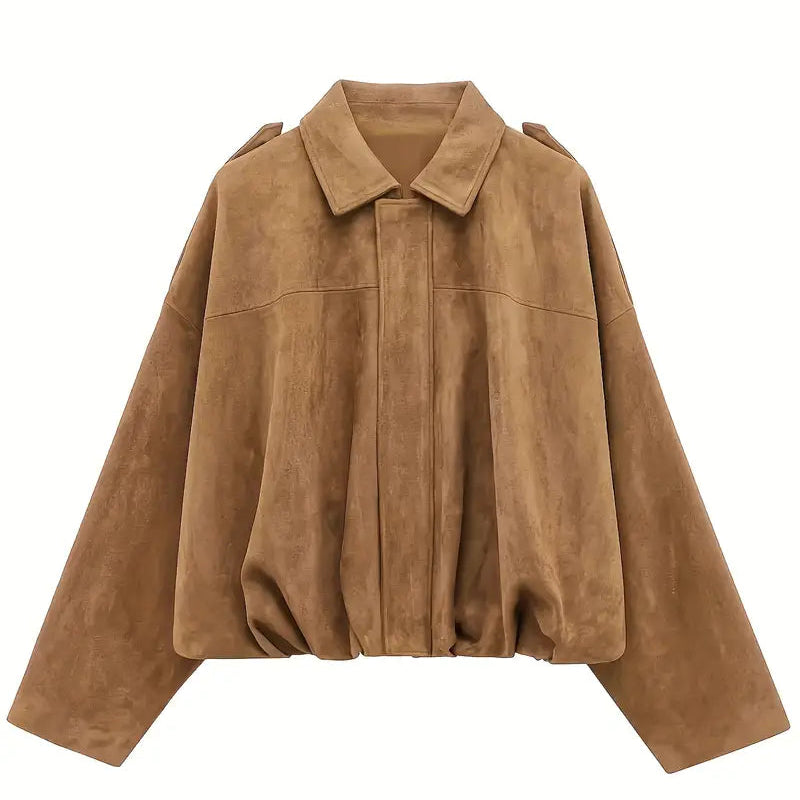 Rosgrove | Women - Oversized Short Jacket – Faux Suede