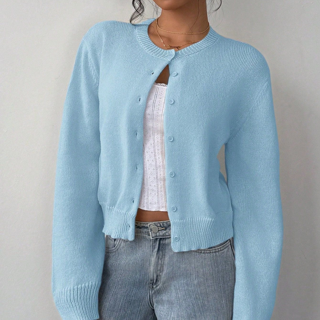 Rosgrove | Women - Soft Cropped Cardigan - Casual Style
