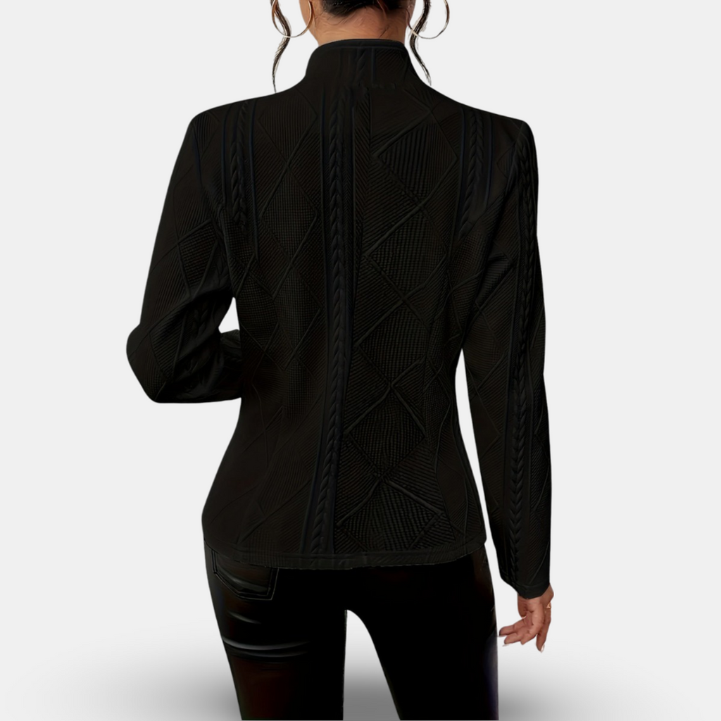 Rosgrove | Women - Textured Geometric Blazer - Tailored Fit