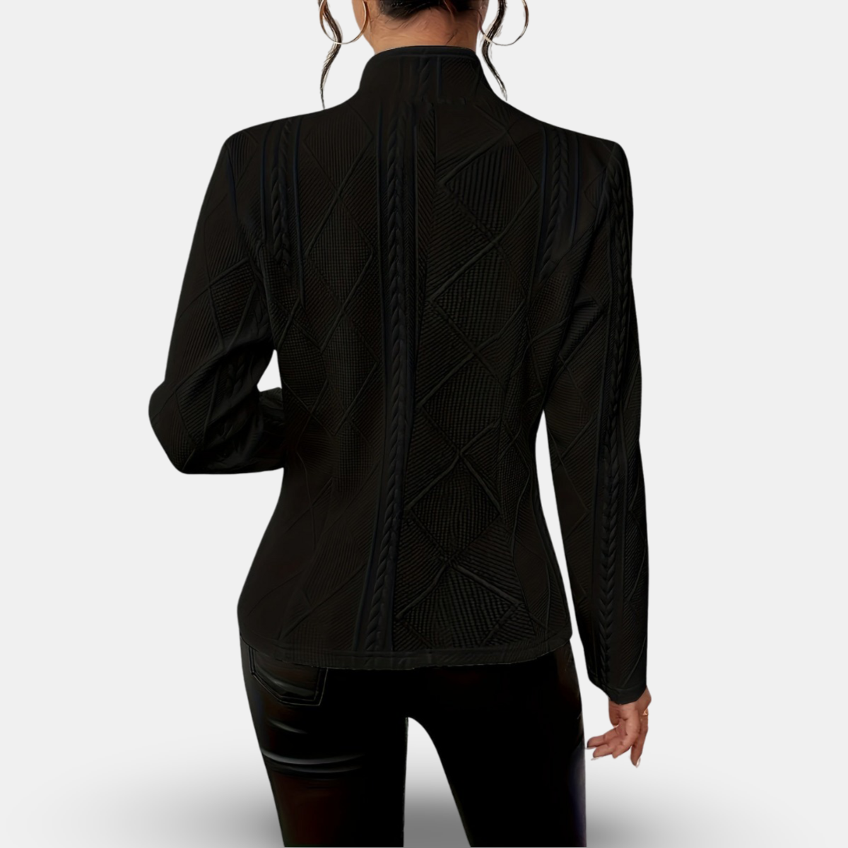 Rosgrove | Women - Textured Geometric Blazer - Tailored Fit