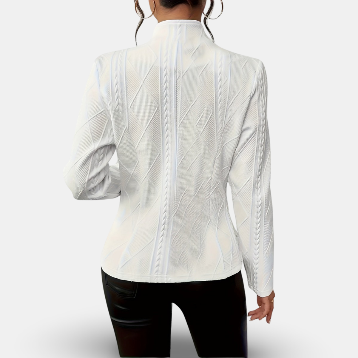Rosgrove | Women - Textured Geometric Blazer - Tailored Fit