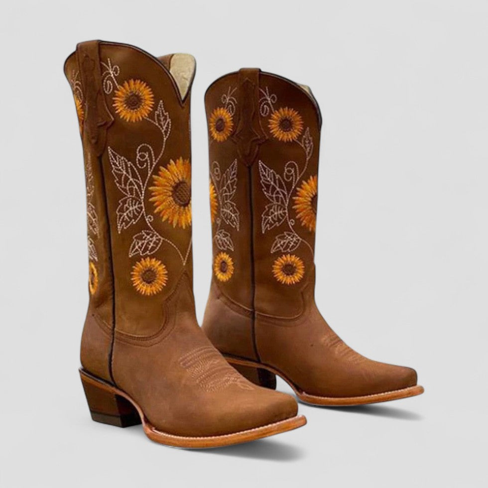 Rosgrove | Women - Cowboy Boots - Floral Embroidery Design