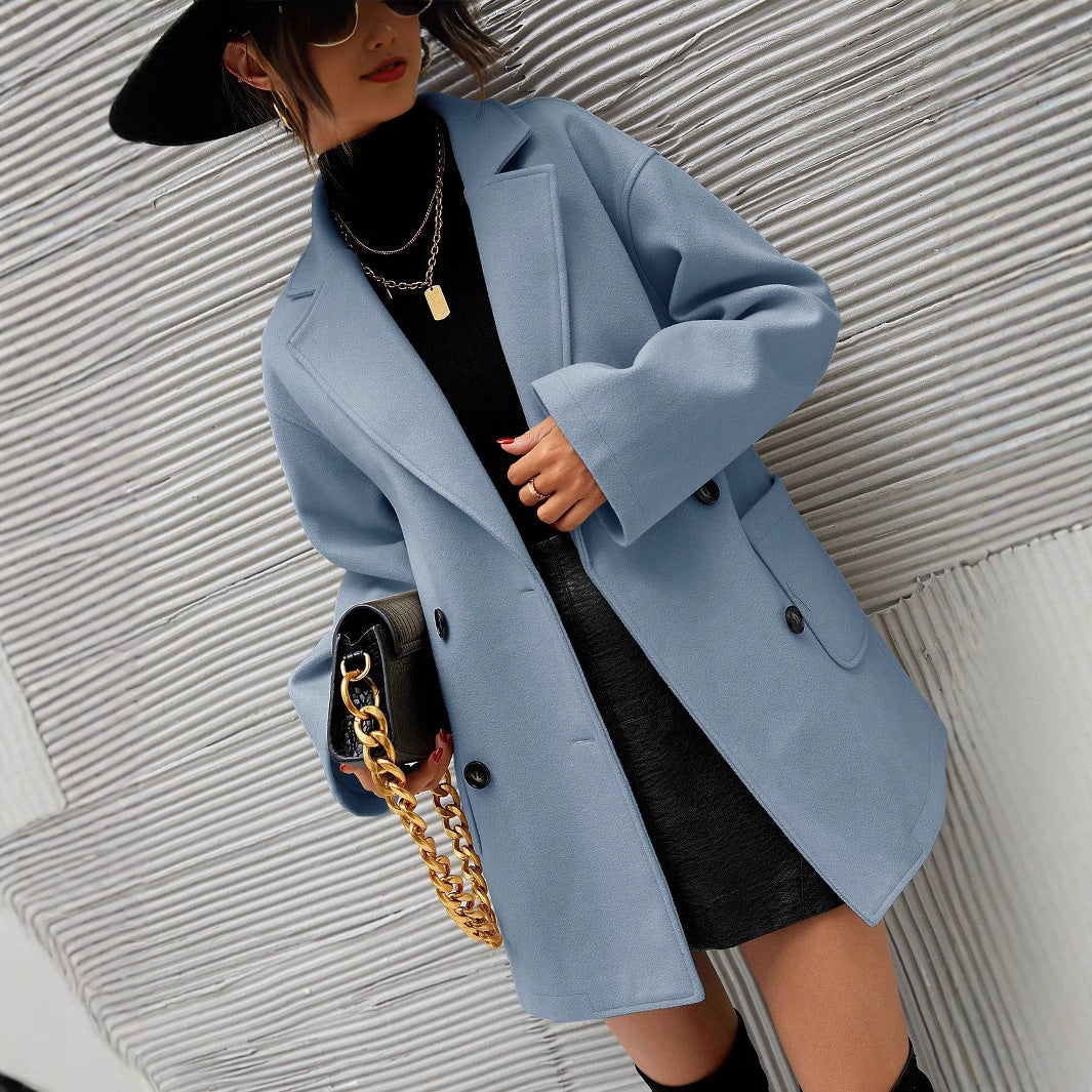 Rosgrove | Women - Relaxed Fit Wool Coat - Double-Breasted