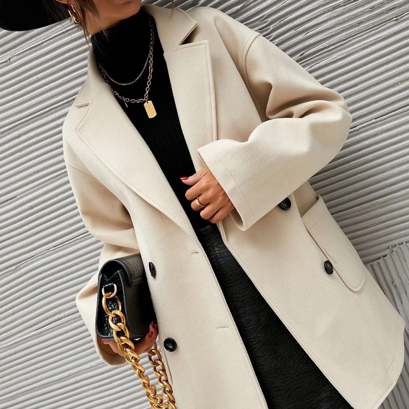 Rosgrove | Women - Relaxed Fit Wool Coat - Double-Breasted