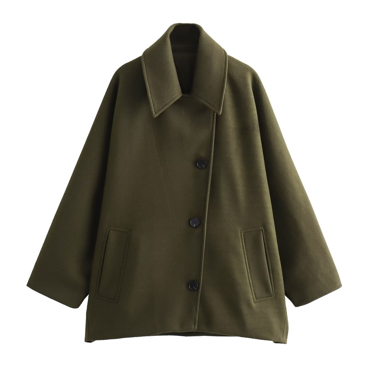 Rosgrove | Women - Oversized Wool Jacket - Wide Collar