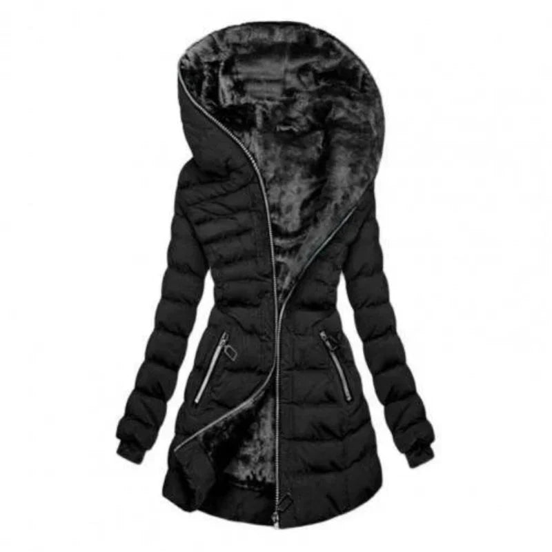 Rosgrove | Women - Long Zip Hooded Jacket - Padded Coat