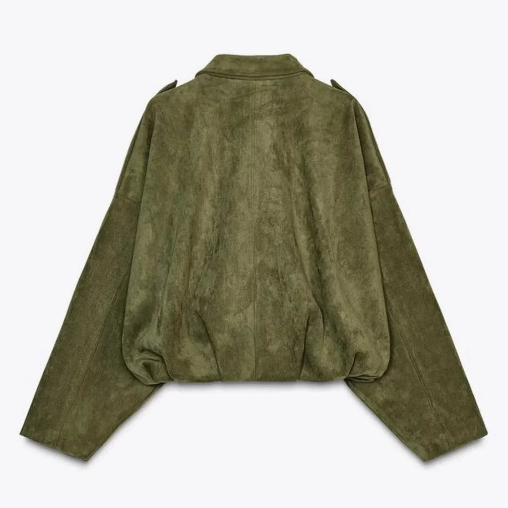Rosgrove | Women - Oversized Suede Leather Jacket