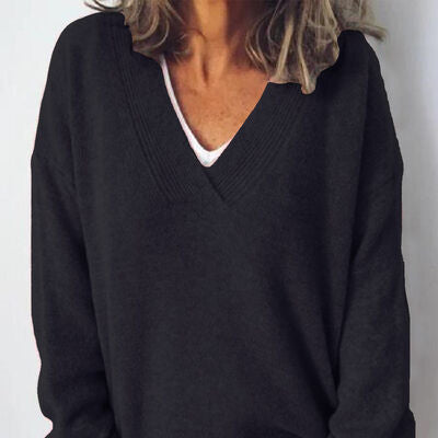 Rosgrove | Women - V-Neck Jumper – Oversized Fit