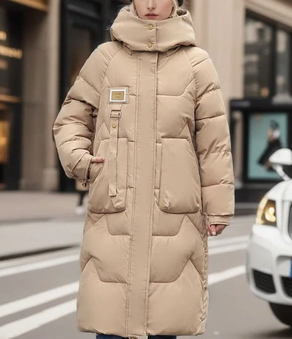 Rosgrove | Women - Maxi Long Padded Coat- Hood Style
