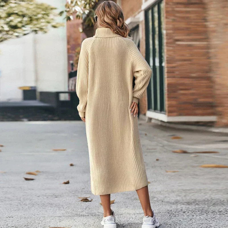 Rosgrove | Women - Midi Knitted Turtleneck Jumper Dress