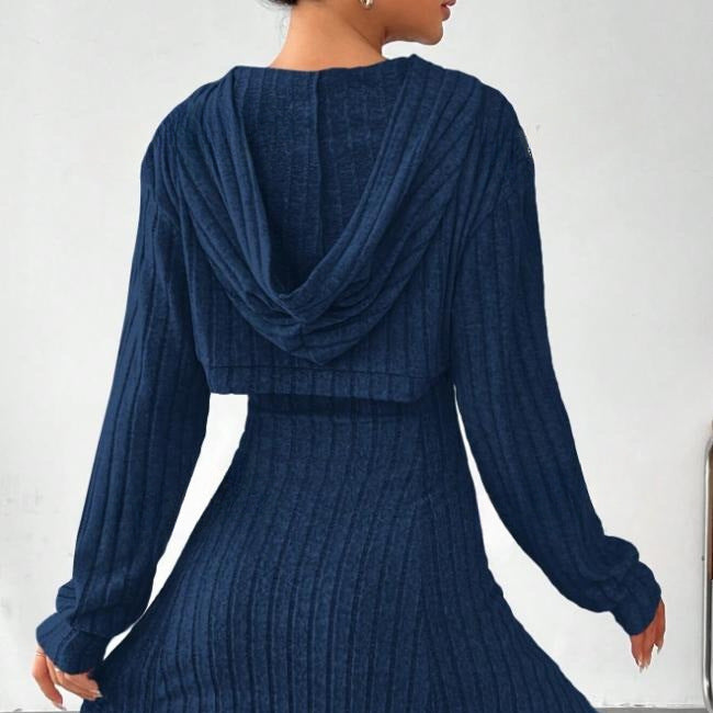Rosgrove | Women - Sweater Dress - Ribbed Cutout Style