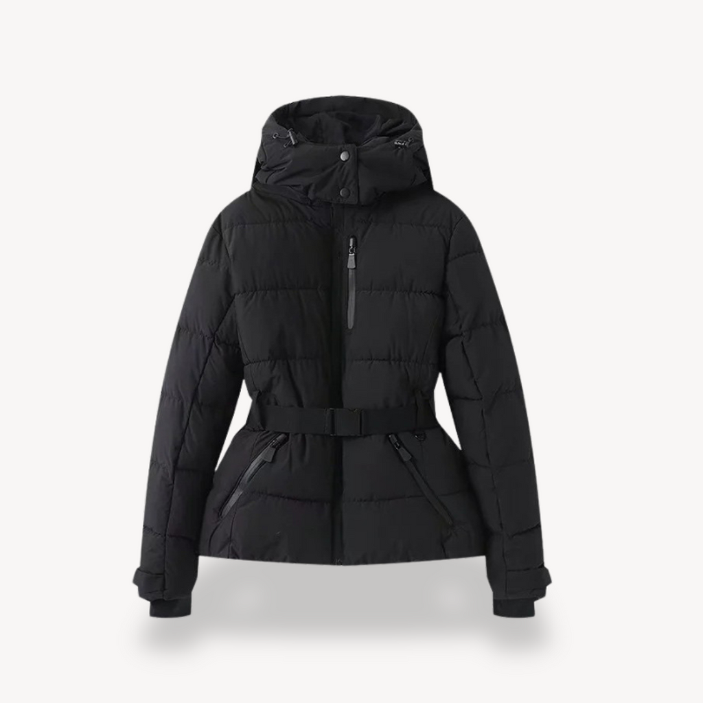 Rosgrove | Women - Hooded Belted Puffer Jacket - Cosy Style