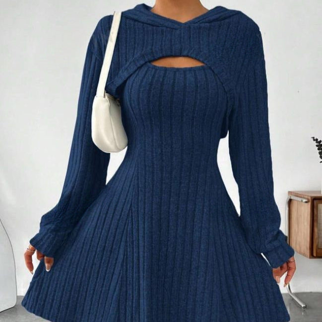 Rosgrove | Women - Sweater Dress - Ribbed Cutout Style