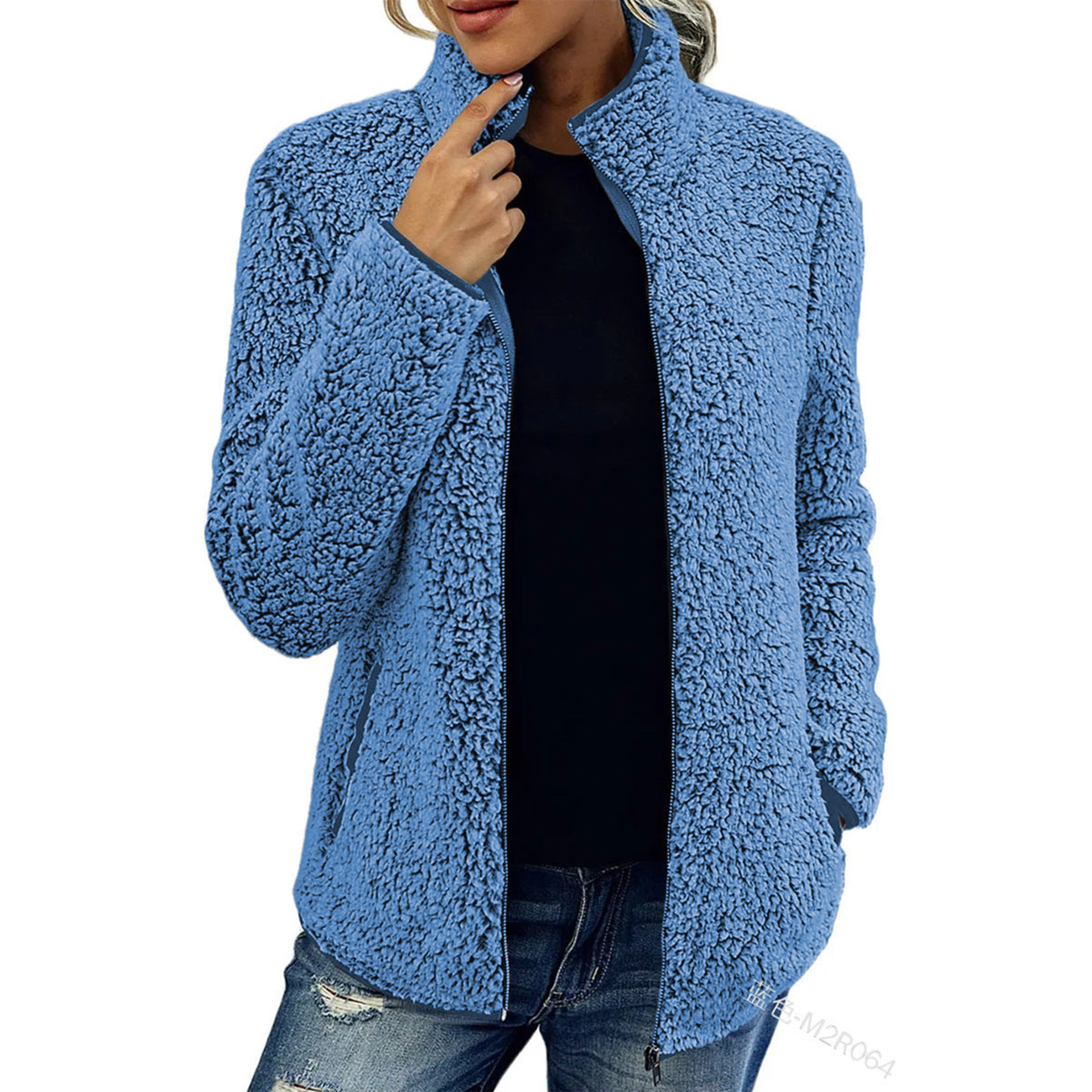 Rosgrove | Women - Fluffy Fleece Jacket - High Collar
