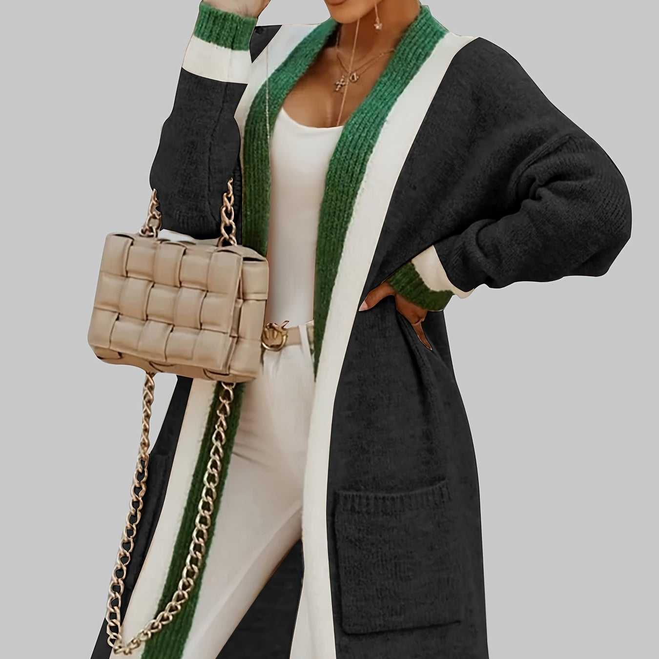 Rosgrove | Women - Long Cardigan - Vintage Knit Style
