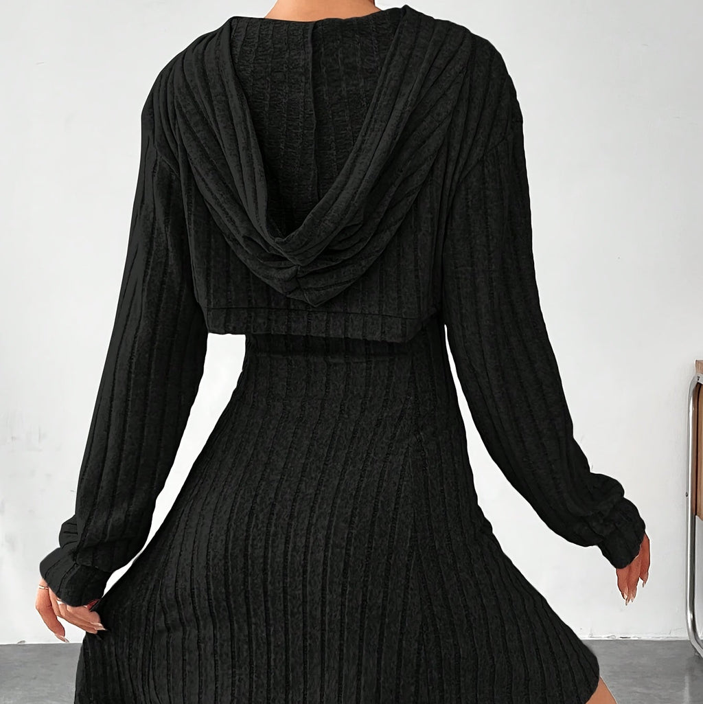 Rosgrove | Women - Sweater Dress - Ribbed Cutout Style