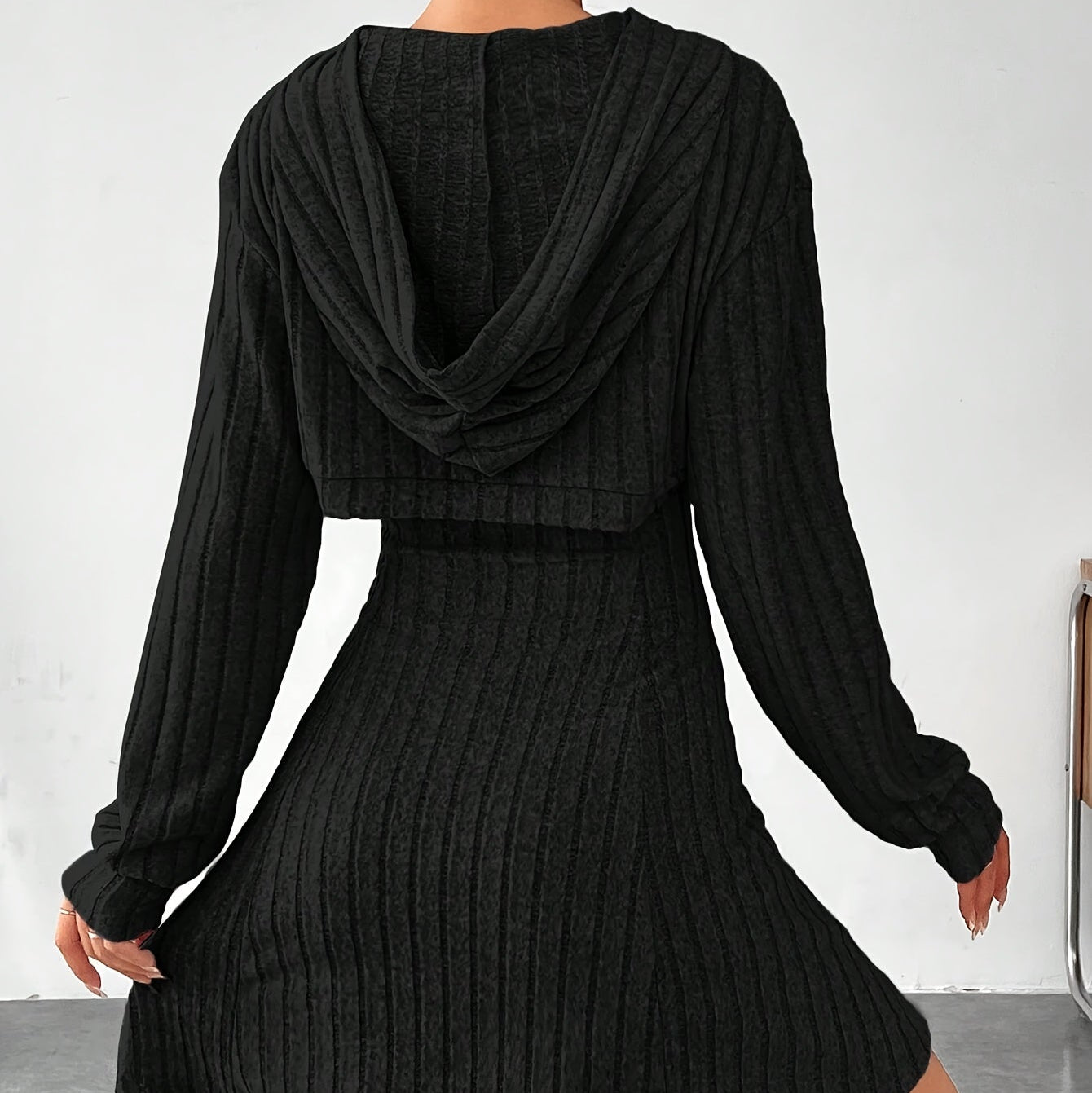 Rosgrove | Women - Sweater Dress - Ribbed Cutout Style