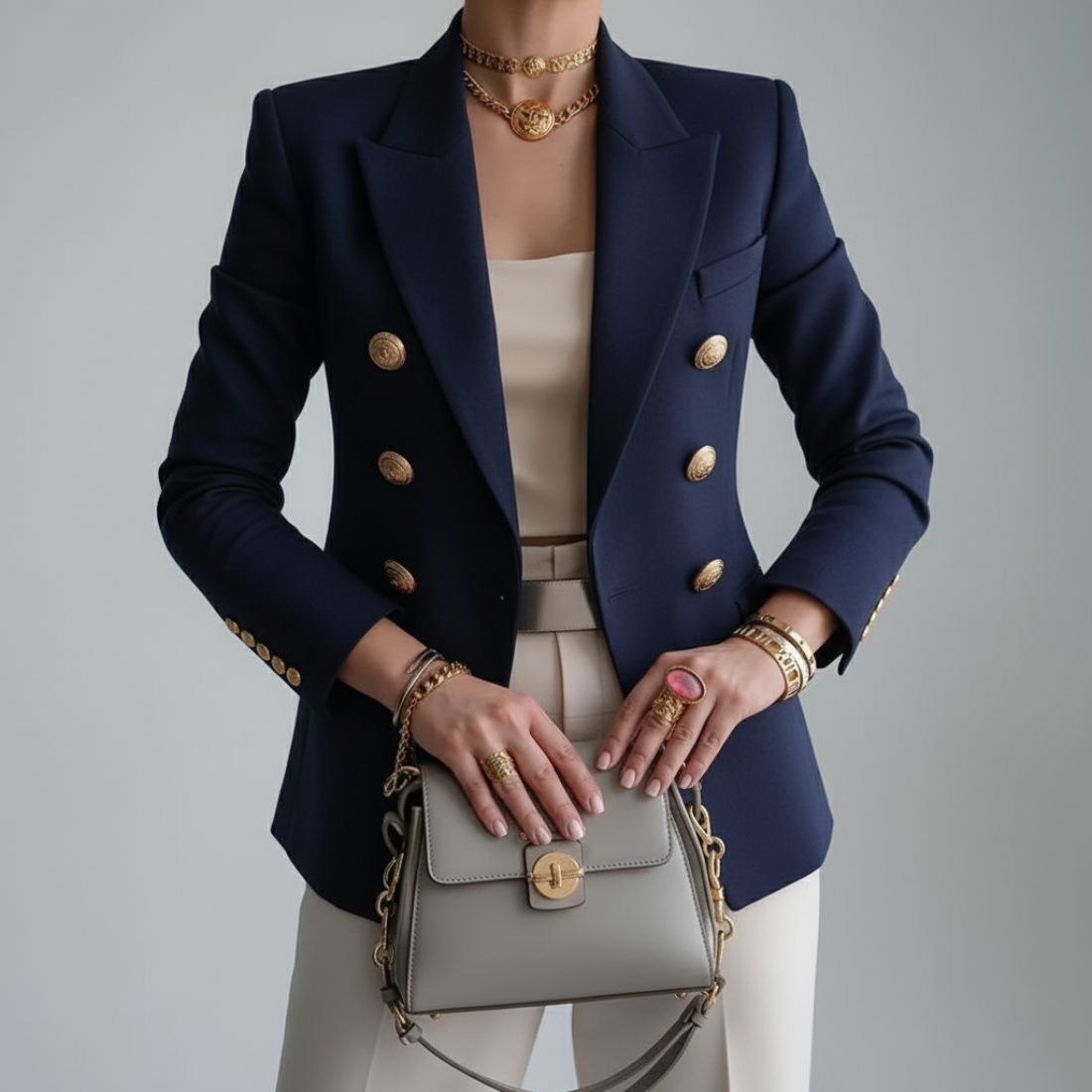 Rosgrove | Women - Stylish Double-Breasted Blazer Jacket