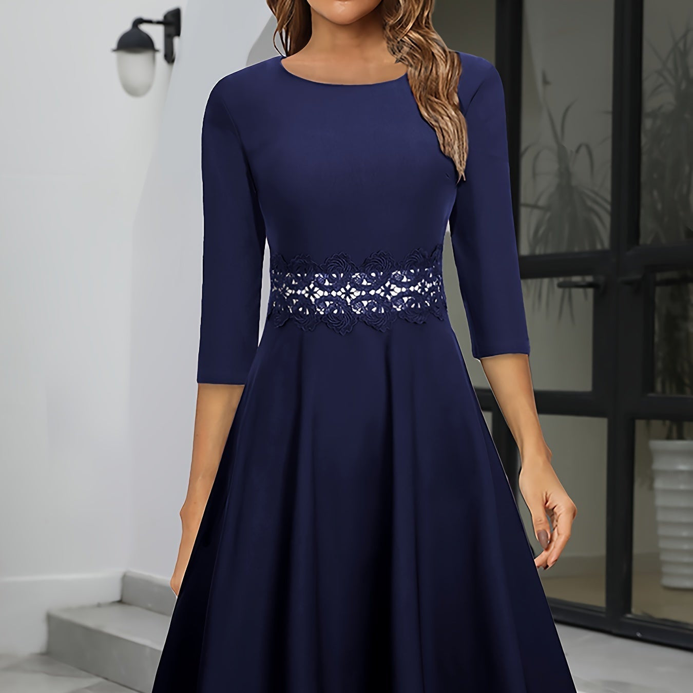 Rosgrove | Women - Elegant Midi Evening Dress - Stylish Design