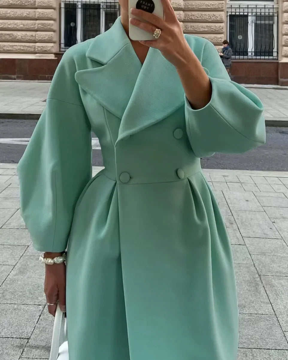 Rosgrove | Women - Double Breasted Coat with Wide Collar