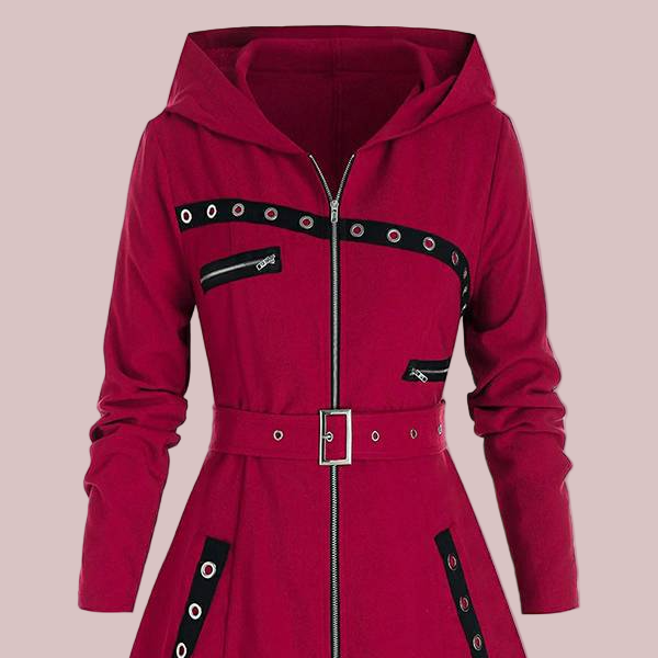 Rosgrove | Women - A-Line Hooded Coat - Wool Feel
